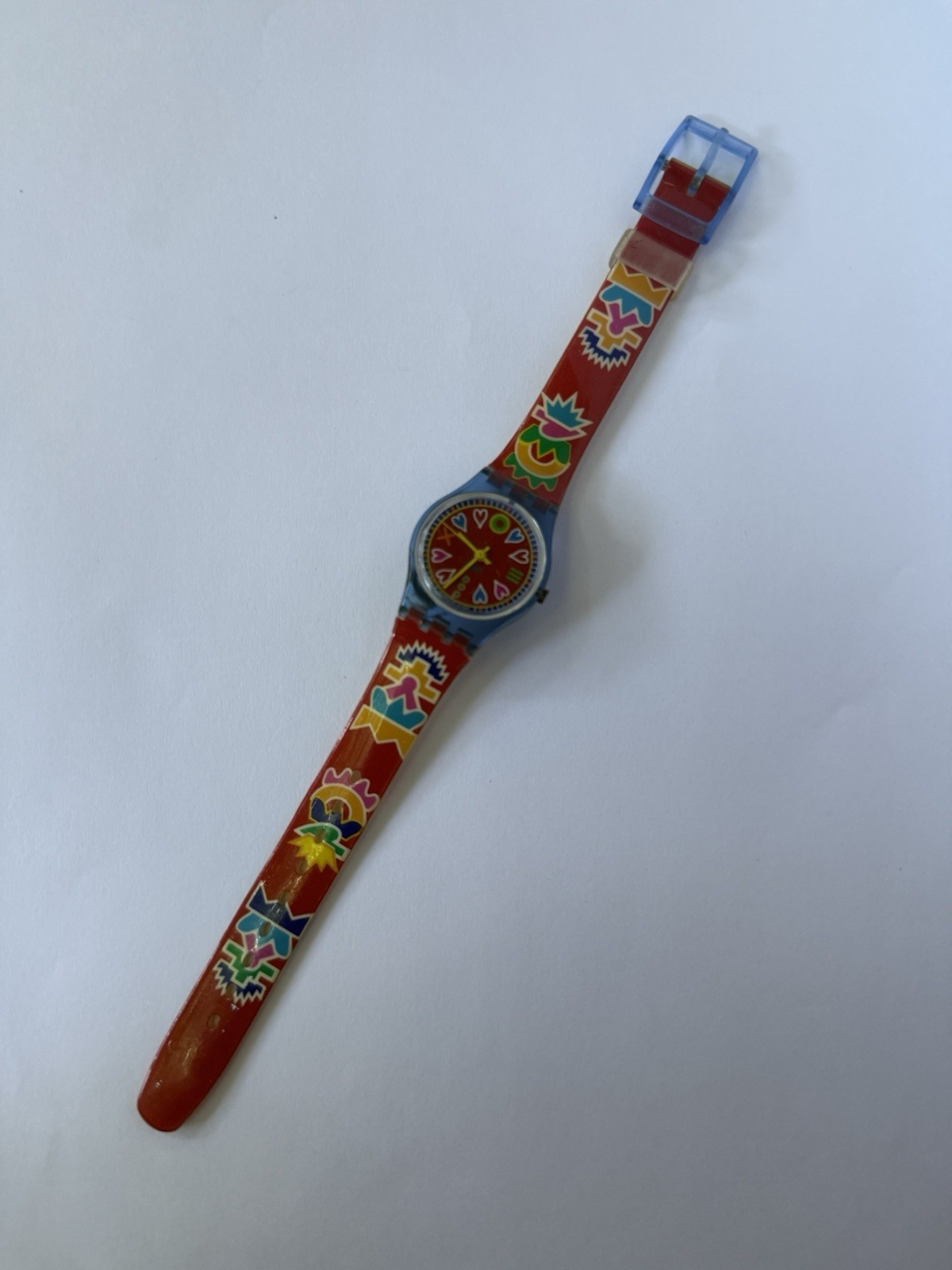 Vintage Swatch Watch 1993 FANCY GLANCES LN119 Pop Art Haring 90s Funky