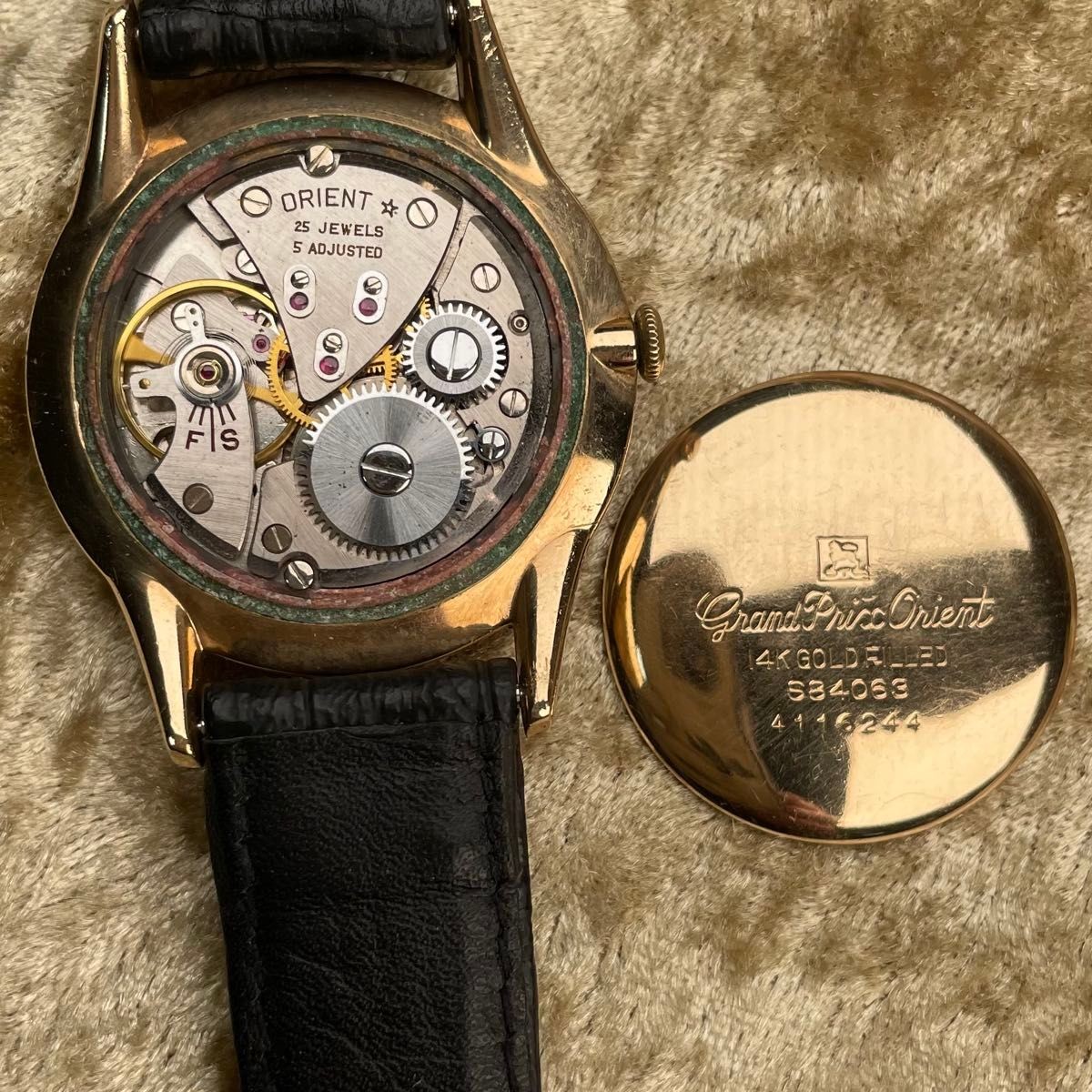 Orient Grand Prix Calendar S84063 25J Hand Winding Record Dial Men’s Watch