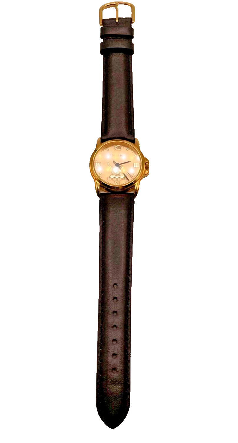 Tourneau Limited Gold Plated Stainless Steel Ladies Watch Original Leather Band
