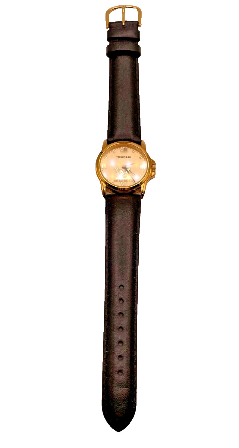 Tourneau Limited Gold Plated Stainless Steel Ladies Watch Original Leather Band