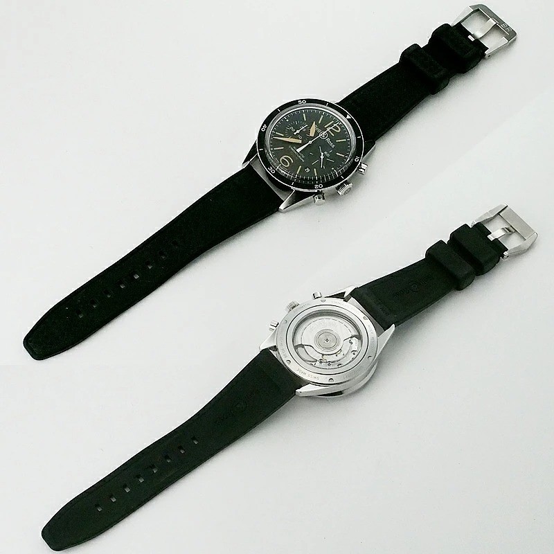 Bell & Ross Vintage 126 Chronograph BR126-94-SP Auto 100M 43mm Black Dial Men’s