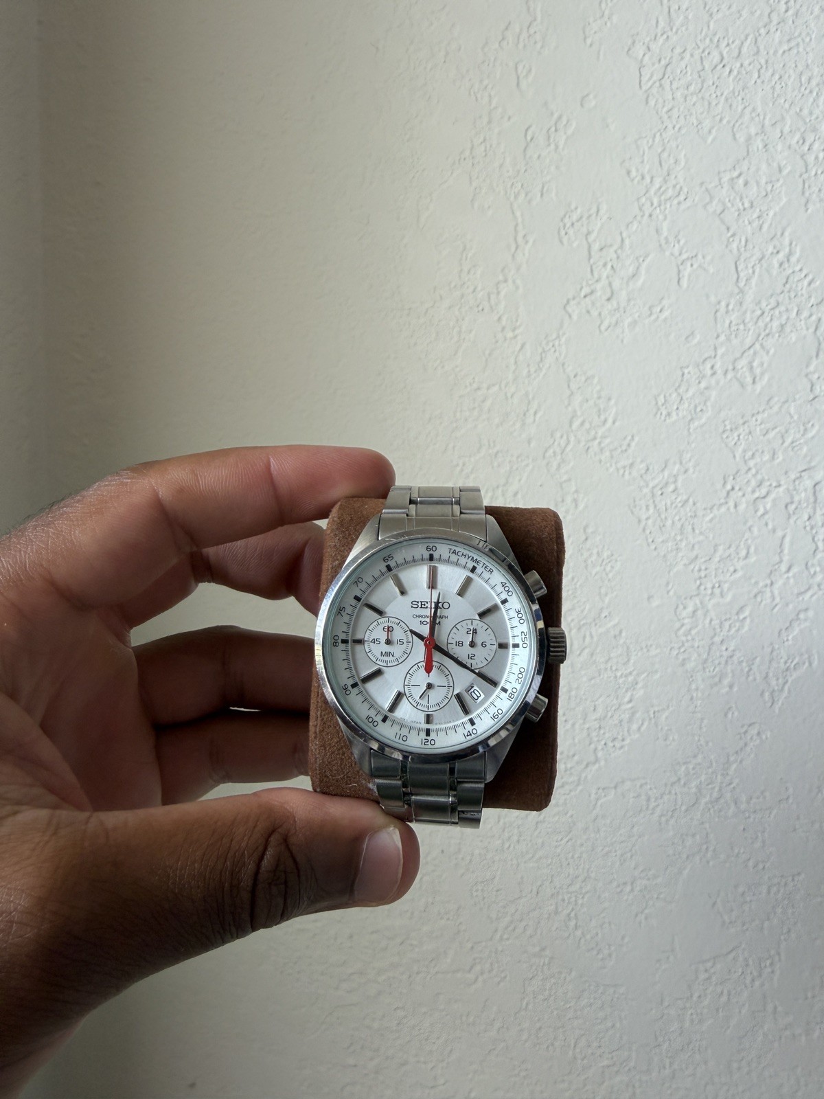 Seiko Quartz Chronograph (SSB035P1 | 6T63-00B0) White/Silver, 41mm – Excellent