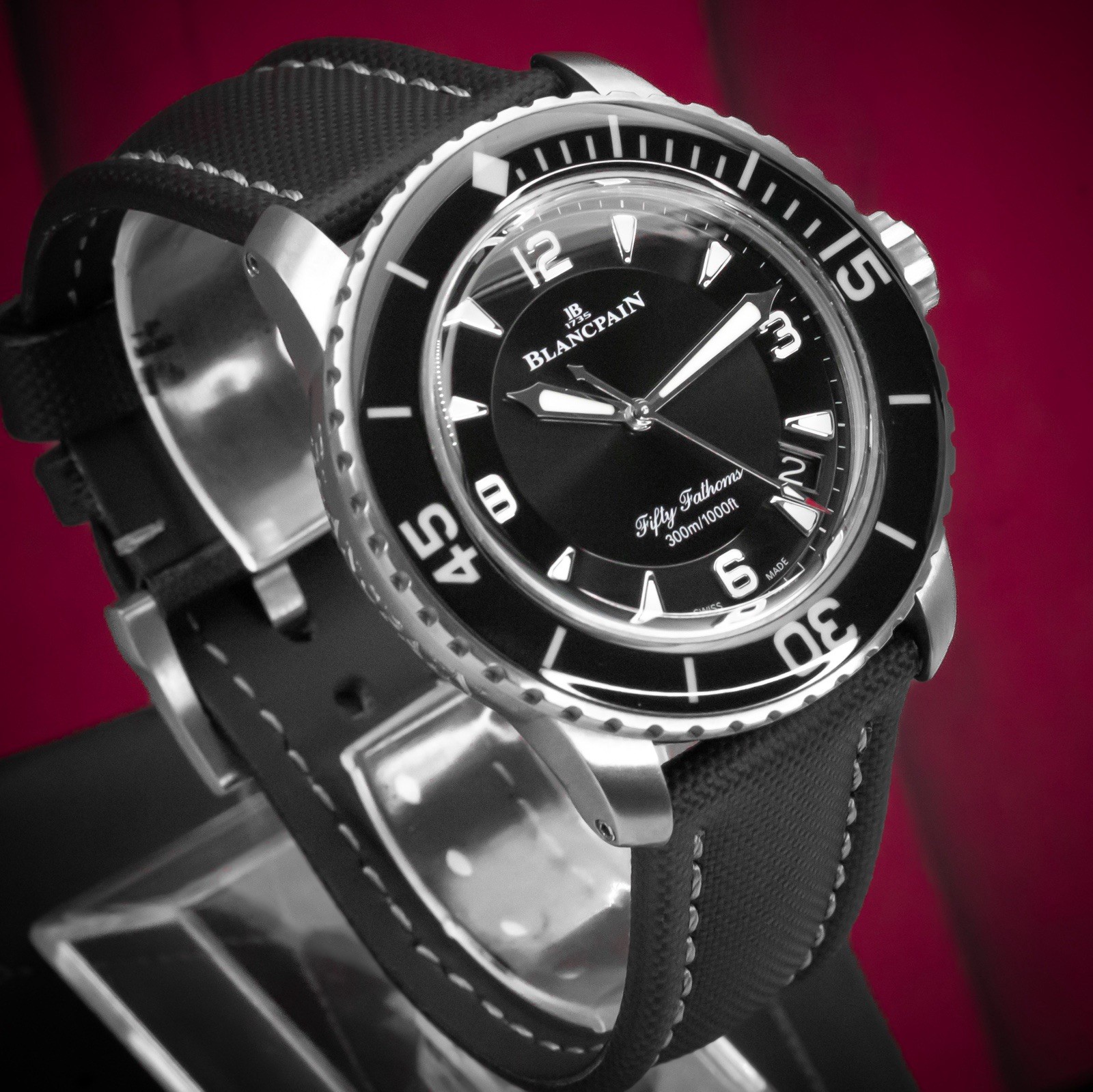 2023 Blancpain Fifty Fathoms Titanium Auto 45mm Black Dial Watch 5015-12B30-B52A