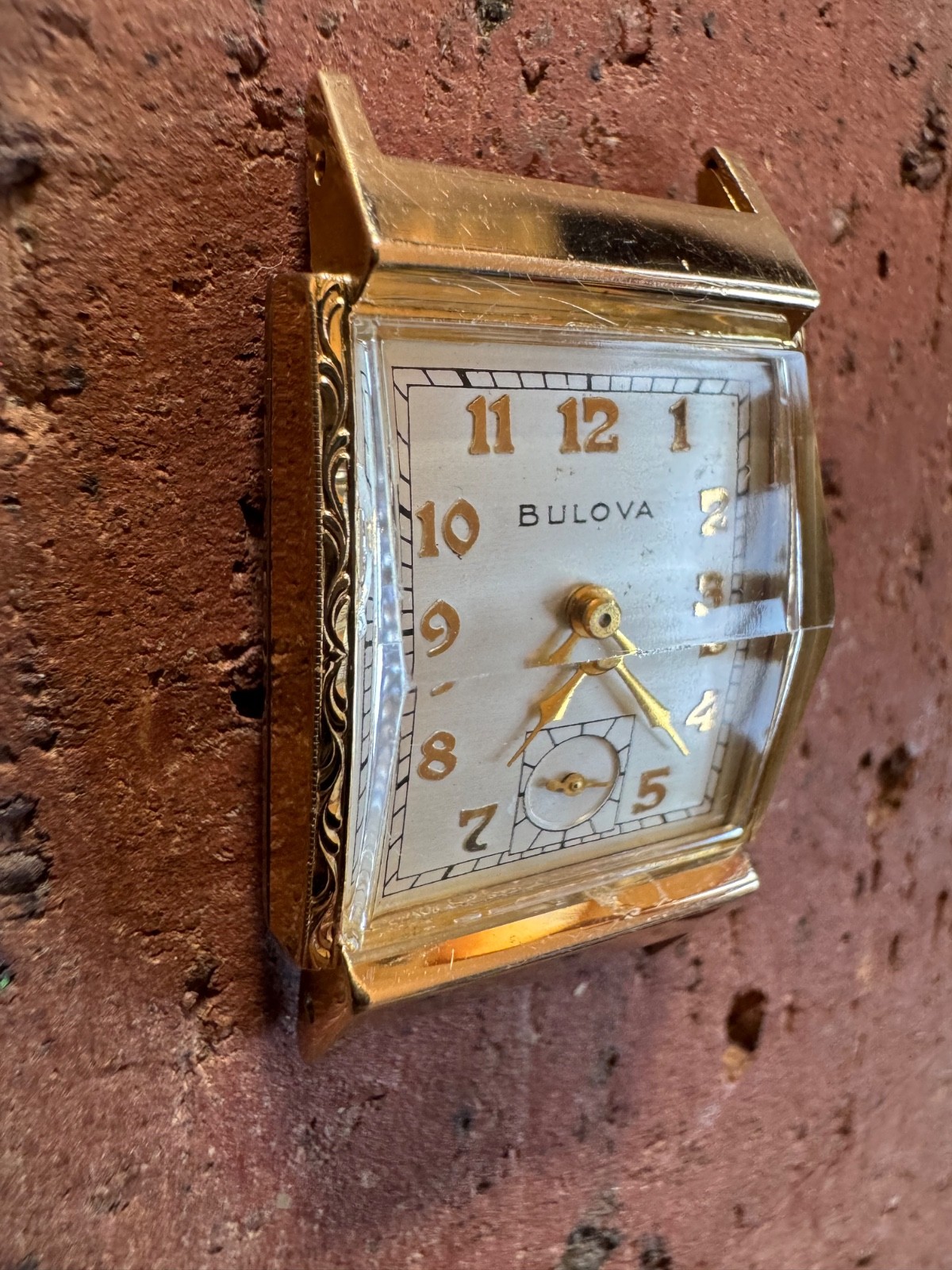 Bulova 1950s Vintage Art Deco Tank Style Watch Running