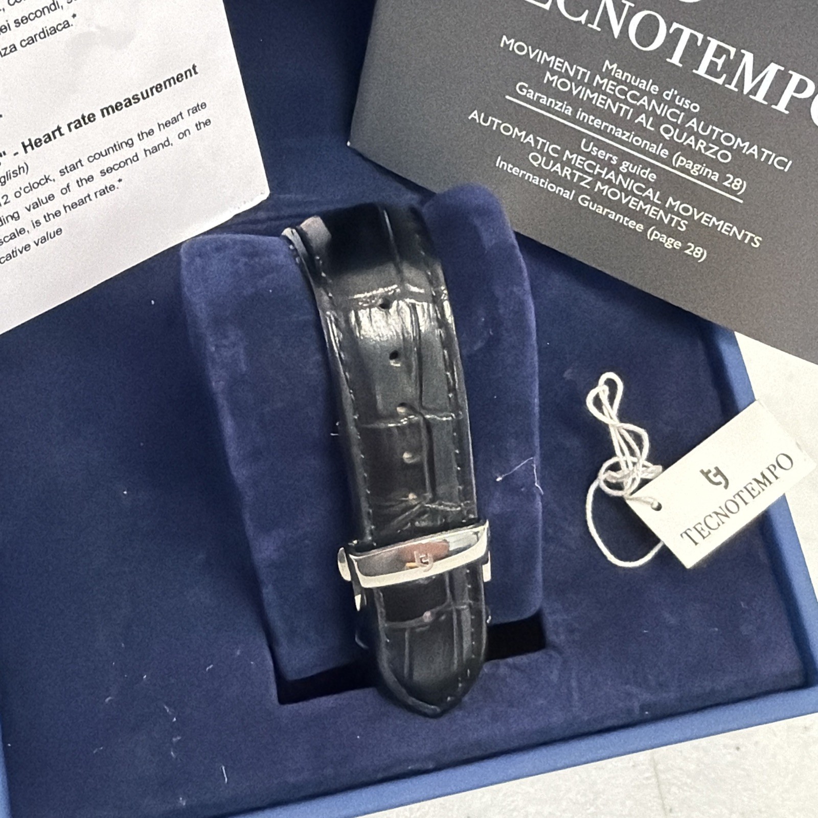 Brand New Tecnotempo Automatic Pulsometer Blue Special Edition No.36 US Seller!