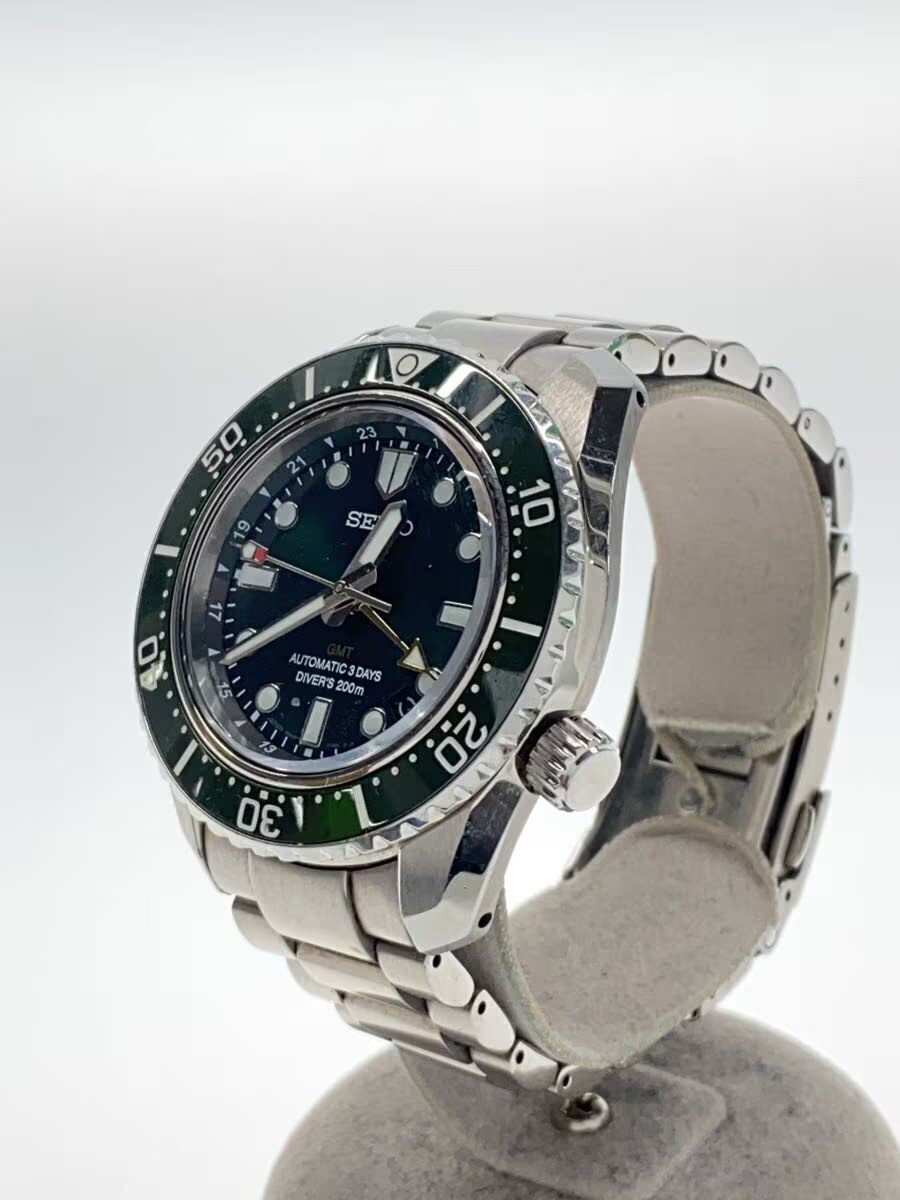 SEIKO PROSPEX Diver Scuba Automatic Mechanical Watch Analog Green Silver 6R54 00