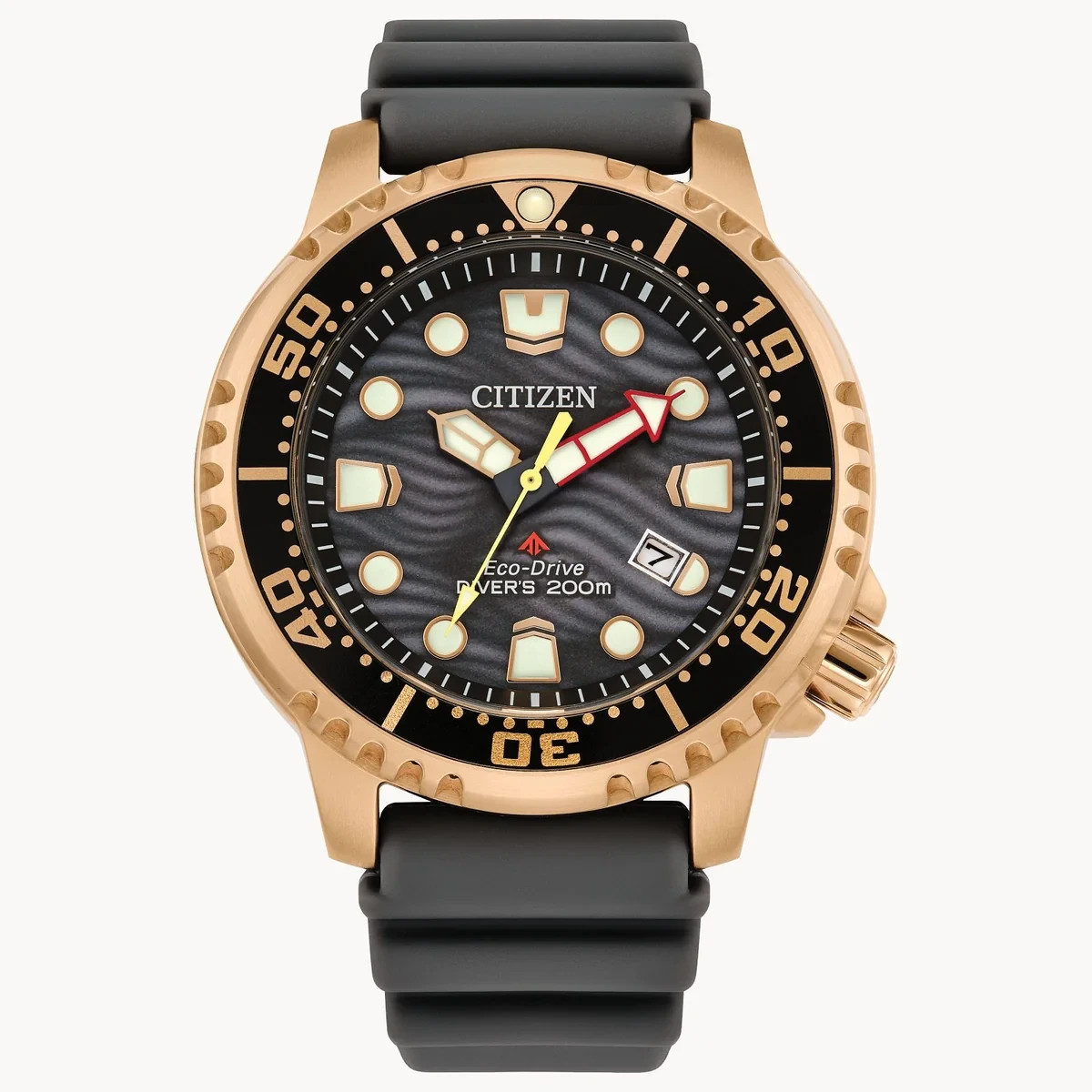 Citizen Eco-Drive Promaster Diver Watch Rose Gold Tone Gray Dial BN0163-00H