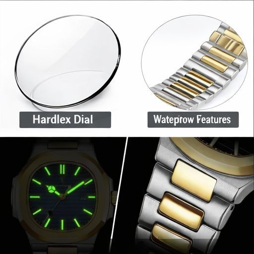 Luxury Square Watch Waterproof Luminous Dat Watch Sta