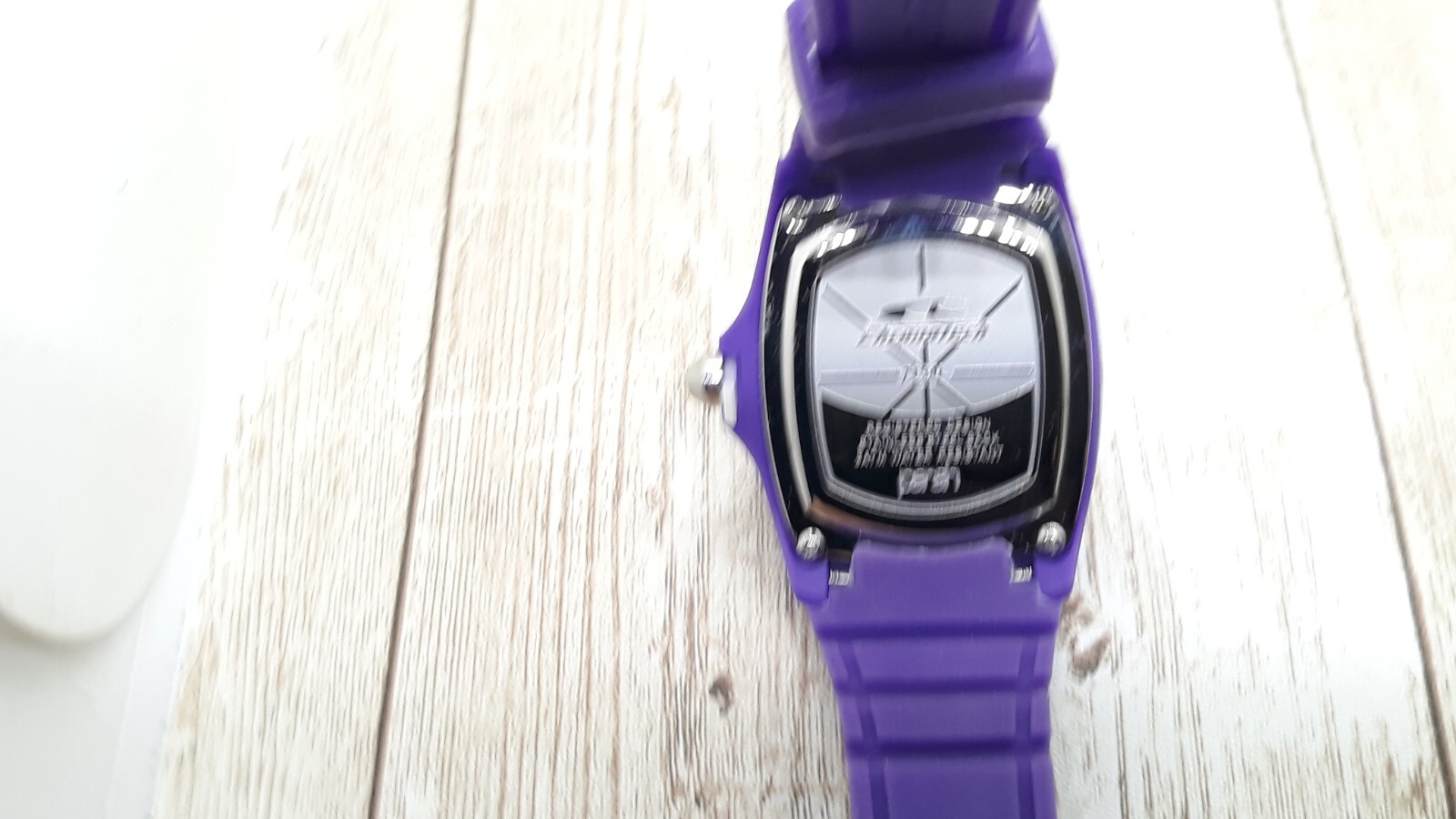 Chronotech Purple Parah Rectangle Unisex Watch Men Women Polycarbonate Rubber