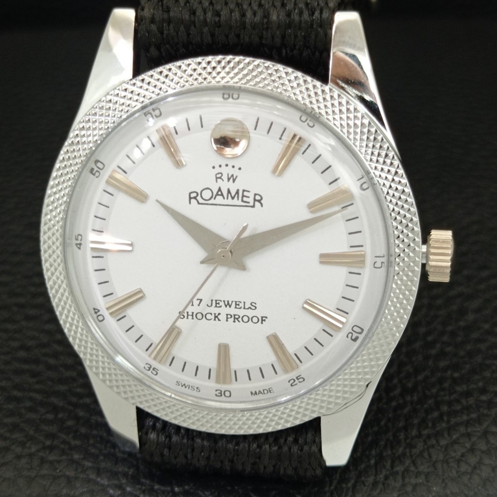 REFURBISHED VINTAGE HAND-WINDING SWISS MENS WHITE COLOR DIAL WATCH a707162-1