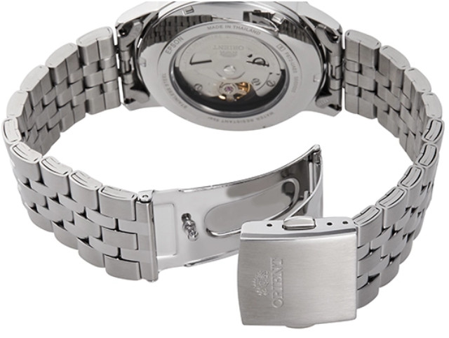 Orient Watch Automatic Watch Men’s An Elegant White Watch with a Silver Strap