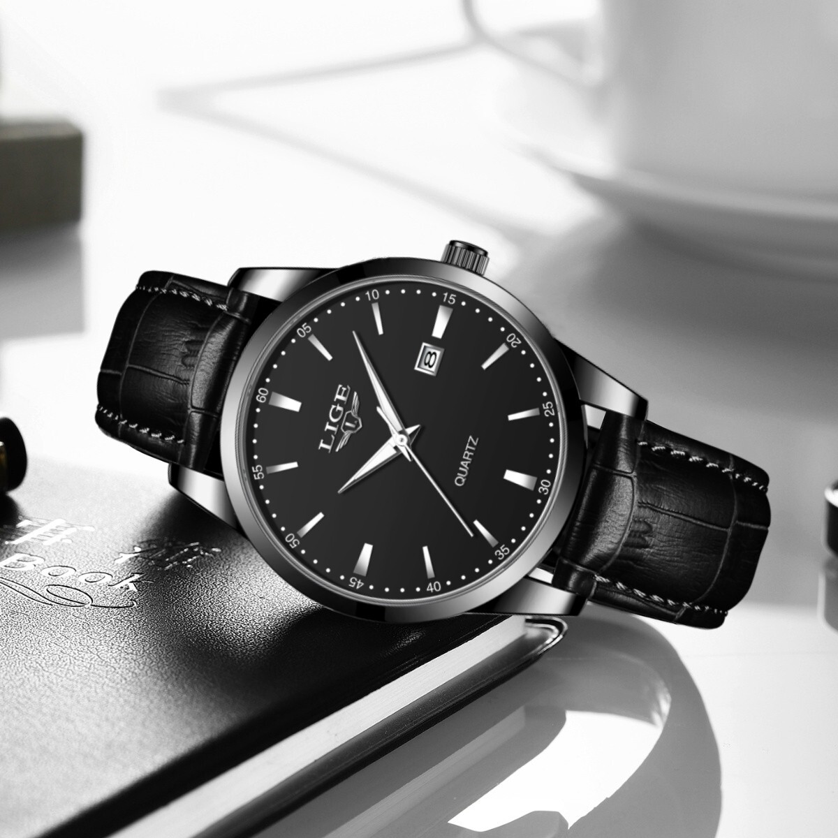 Luxury Men’s Watch Waterproof Quartz Date Luminous Business Leather Wristwatch