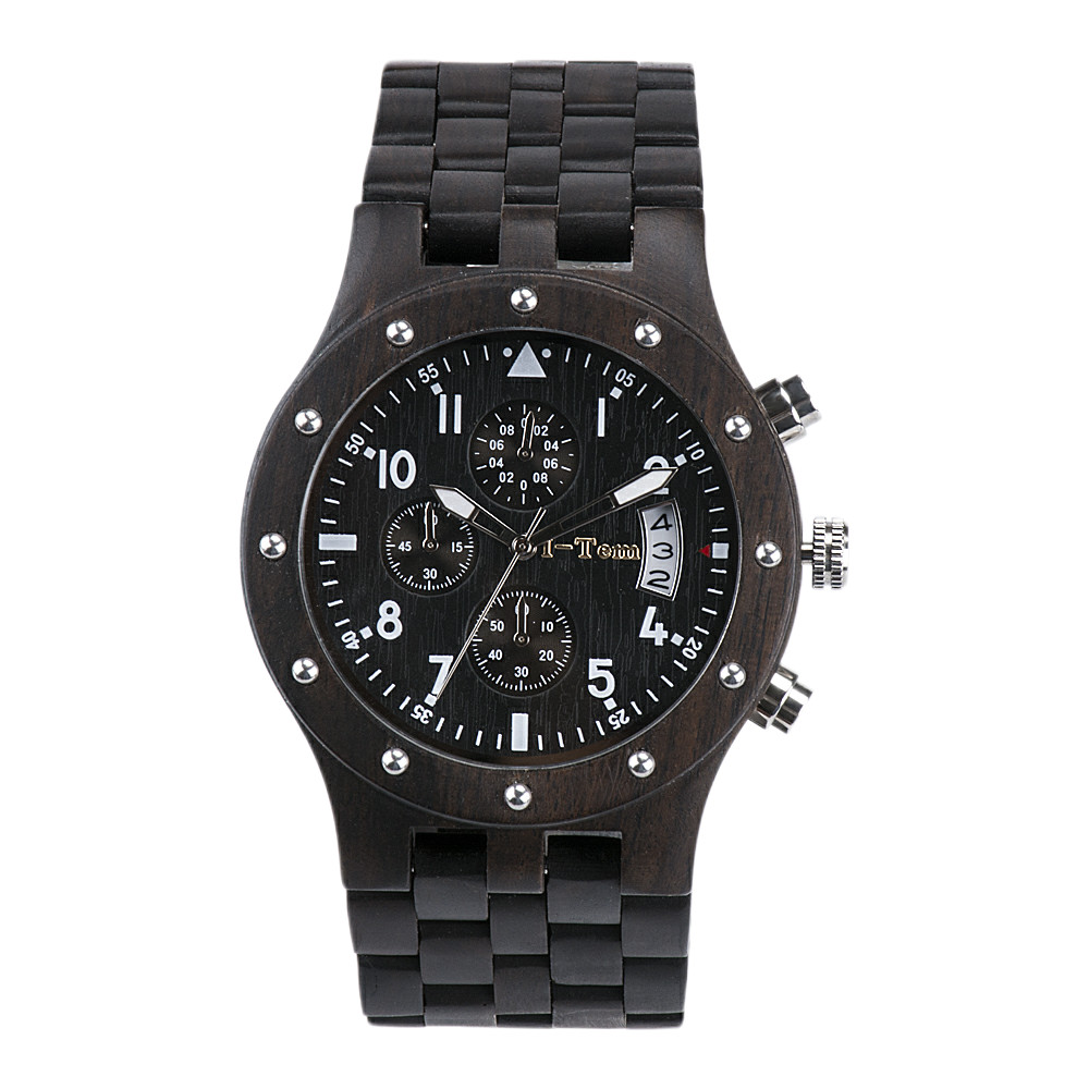 I-TEM I-TW10 Quartz Wooden Watch with All Wooden Strap