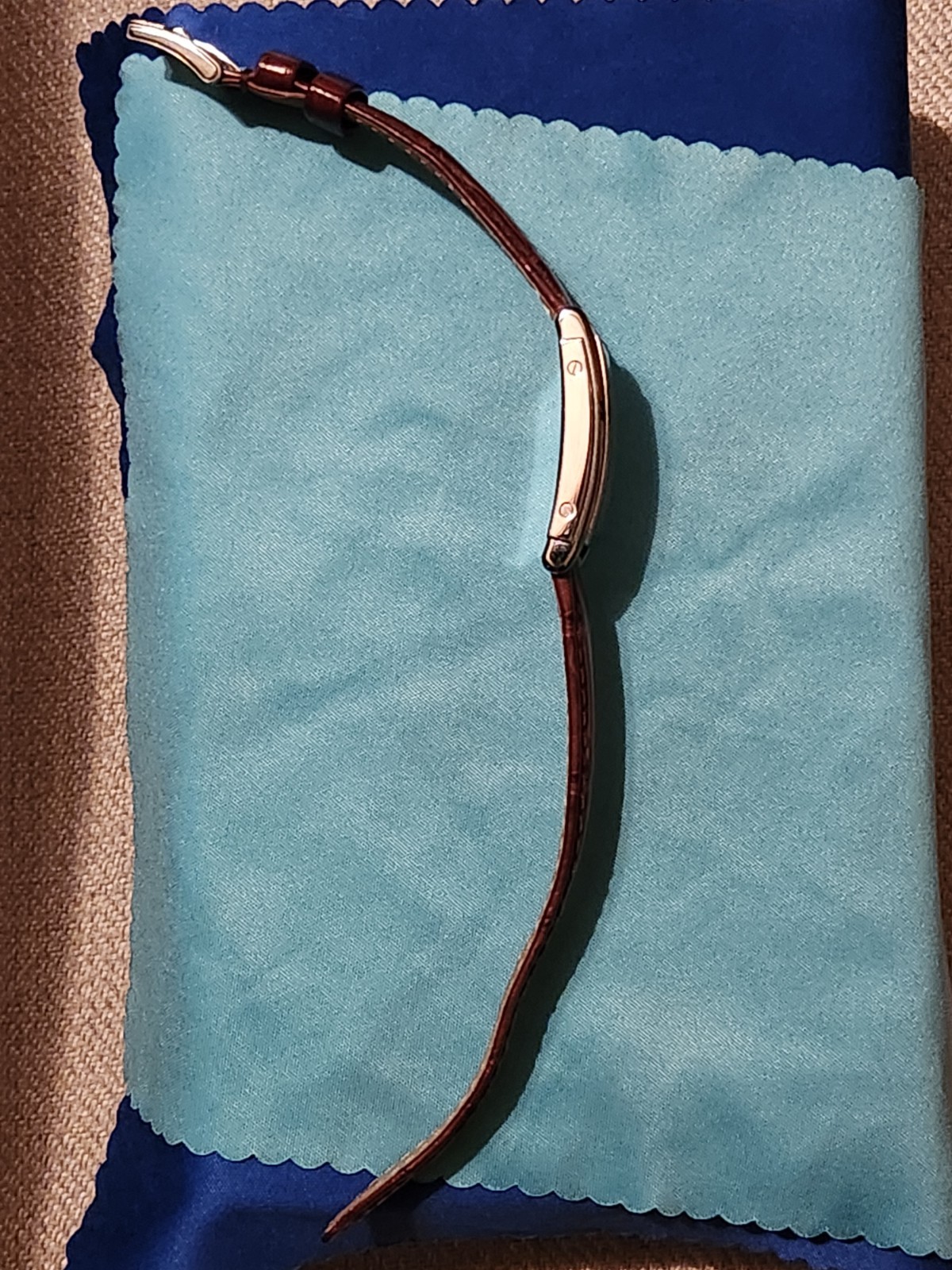 Tiffany’s Grand Ladies’ Swiss Made Quartz Watch Bronze Dial Crocodile Strap