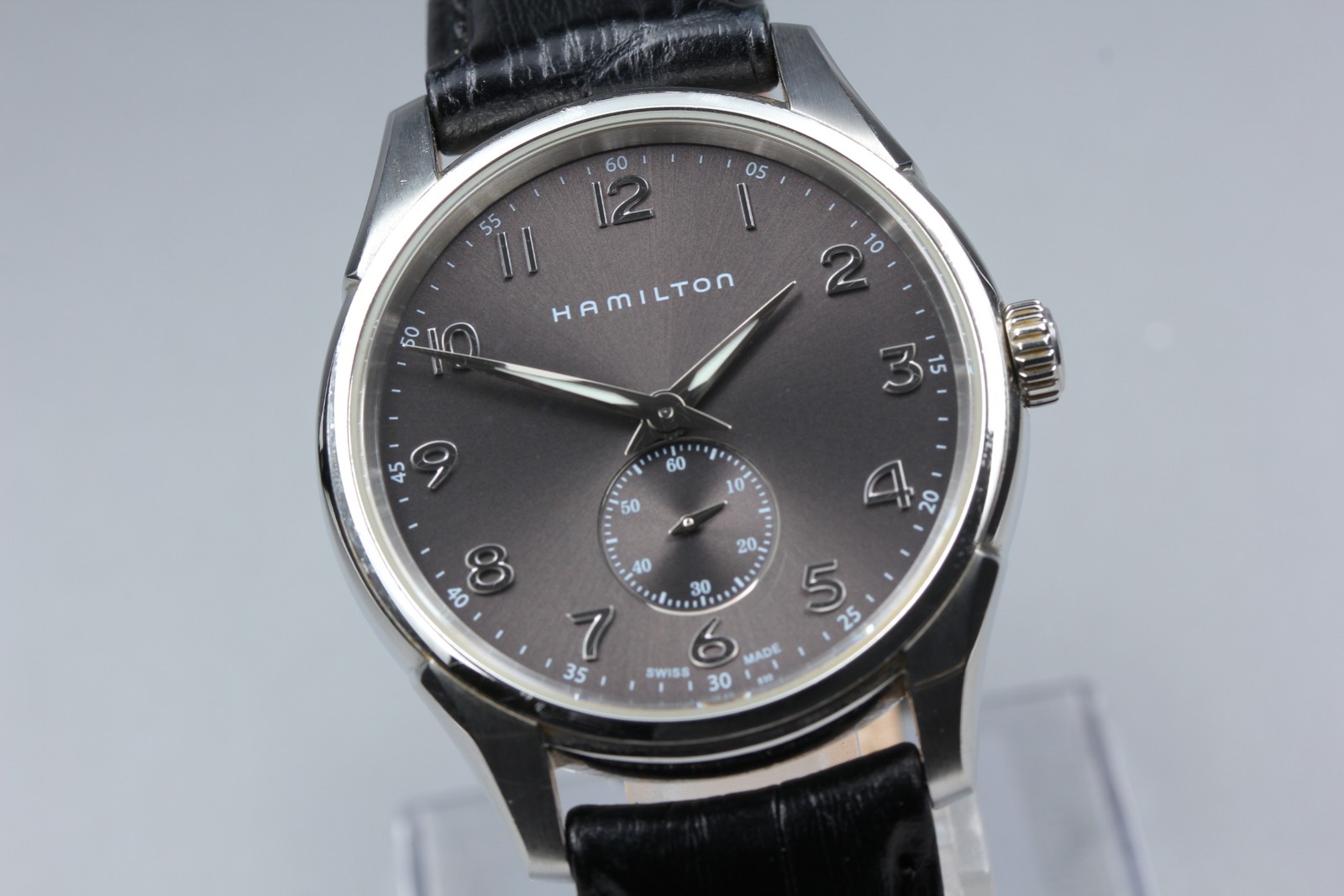 [Near MINT] Hamilton Jazzmaster H384110 Gray Dial 39mm Quartz Men’s Watch