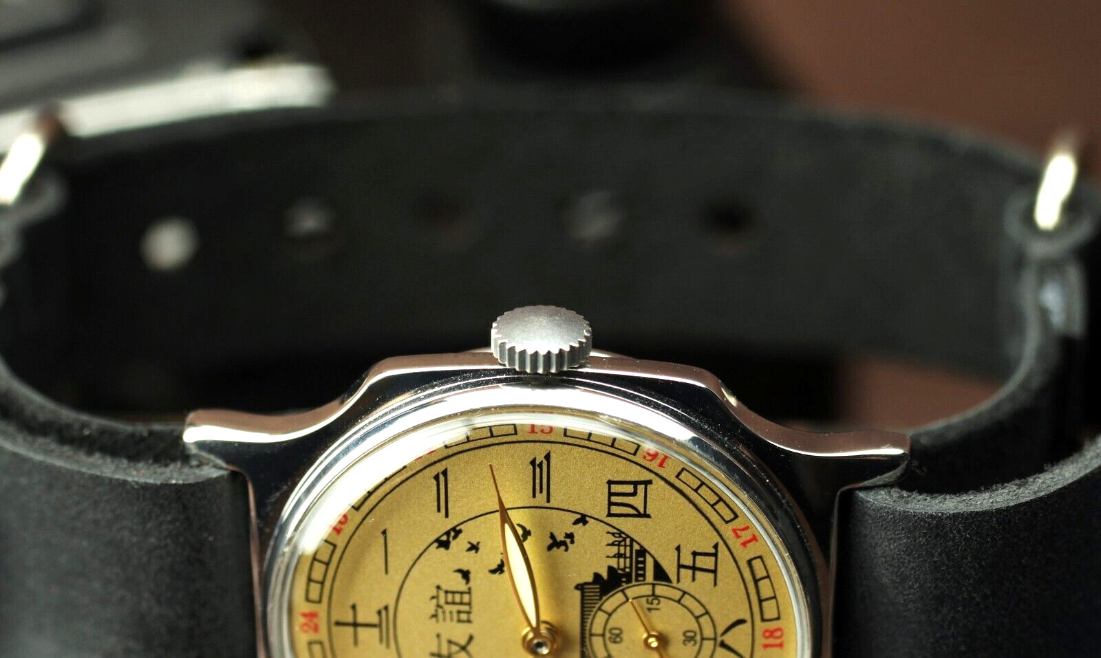 Pobeda Watch Friendship with China Vintage Men’s Soviet Mechanical Gold plated