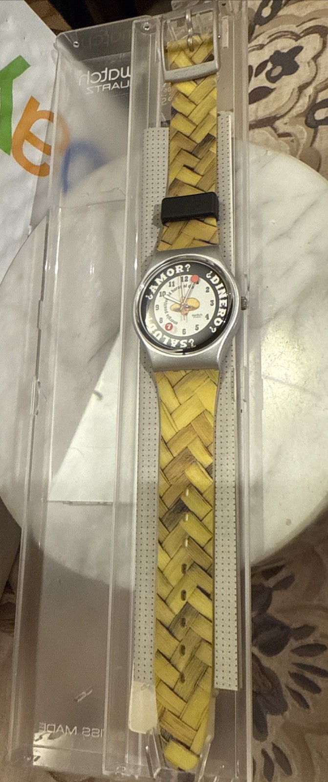 Vintage SWATCH SOMBRERO Watch GM143 Gent Line New With Case And Papers HTF 1998