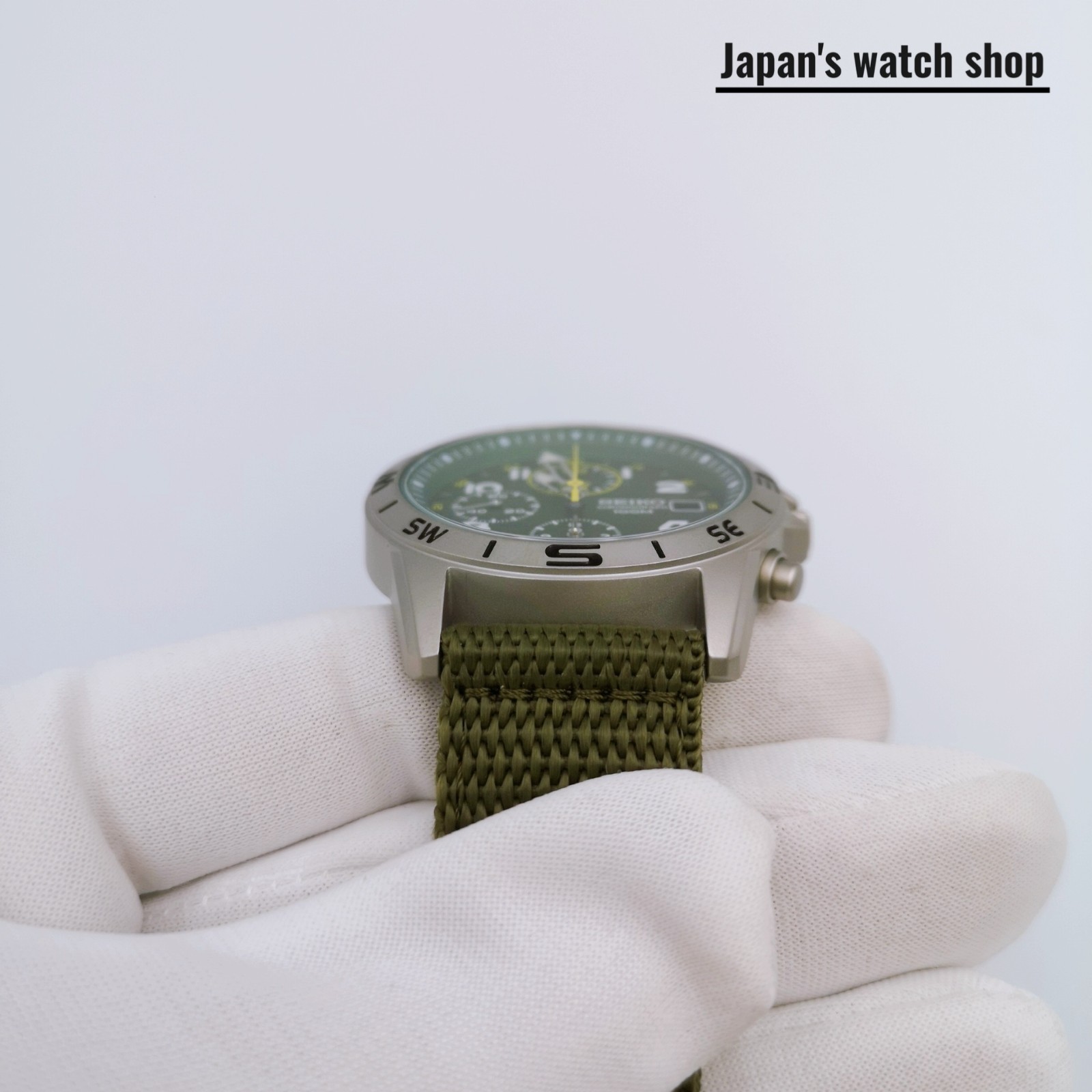 SEIKO SND377R Green Chronograph Men’s Watch New in Box