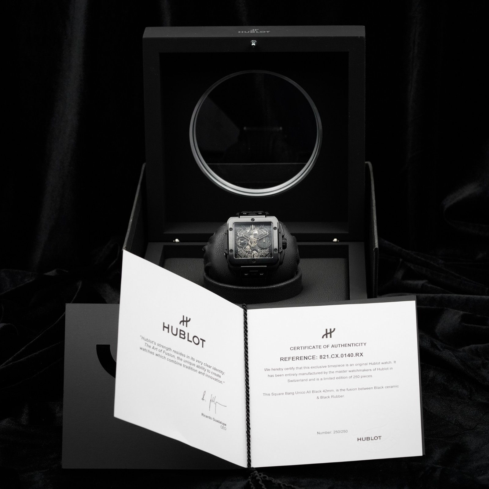 2023 Hublot Square Bang Unico “All Black” – Limited Edition Full Set #250/250