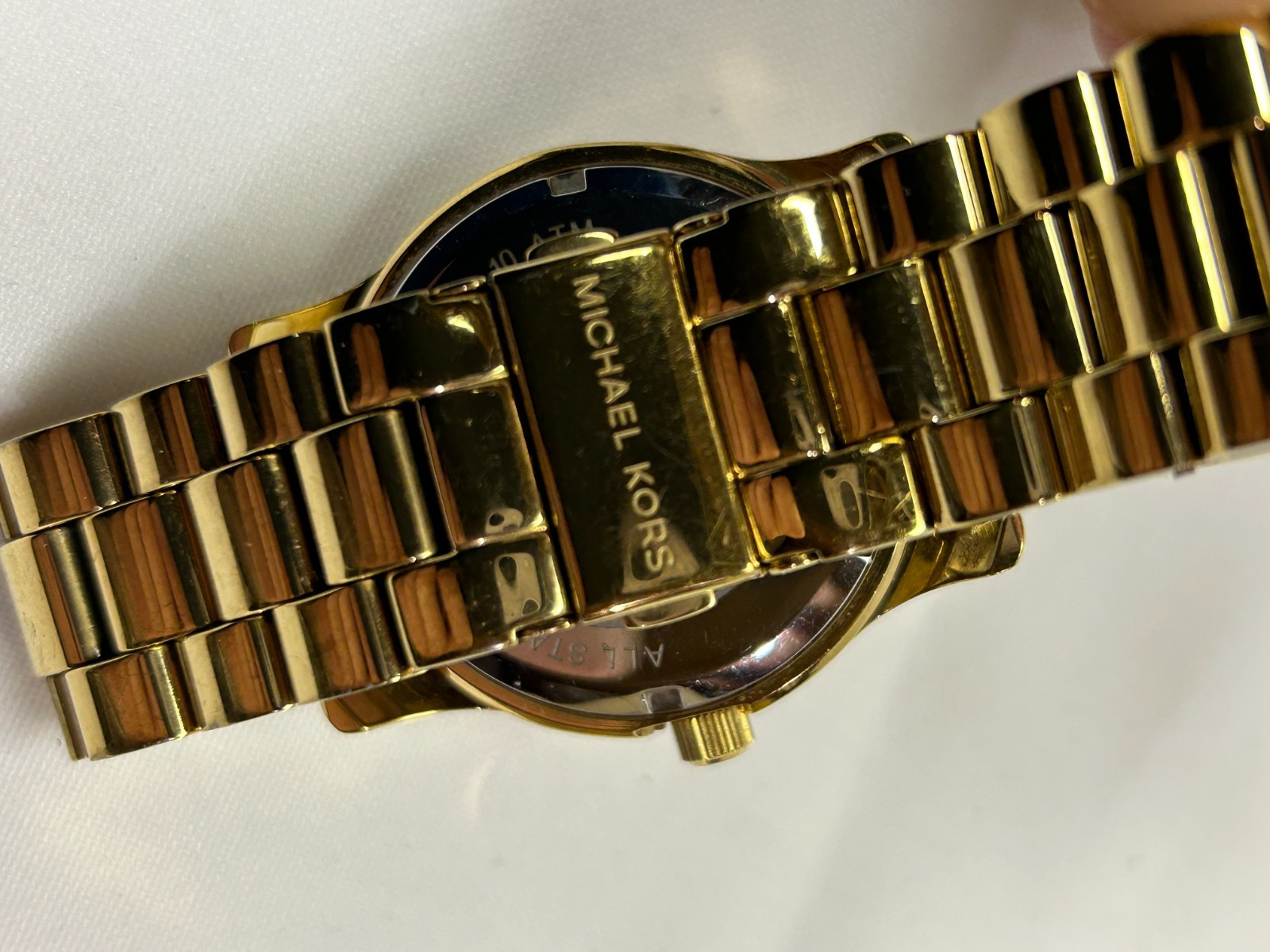 Michael Kors Runway Rose Gold Tone MK Logo Dial Watch MK5852