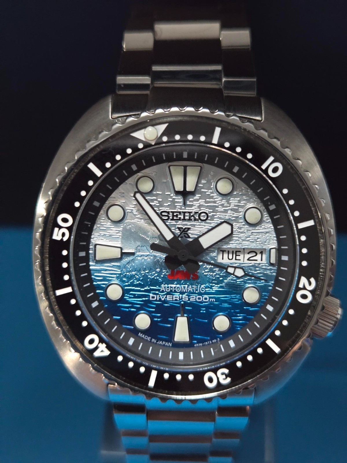 CJ CUSTOM OEM JAWS 50th ANNIVERSARY DIAL WR20ATM