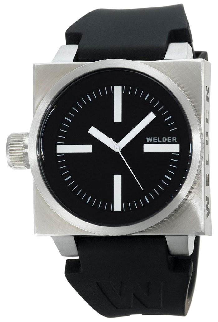 Welder by U-Boat K26 Black Rubber/Leather Black Dial Mens Sport Watch K26-5000