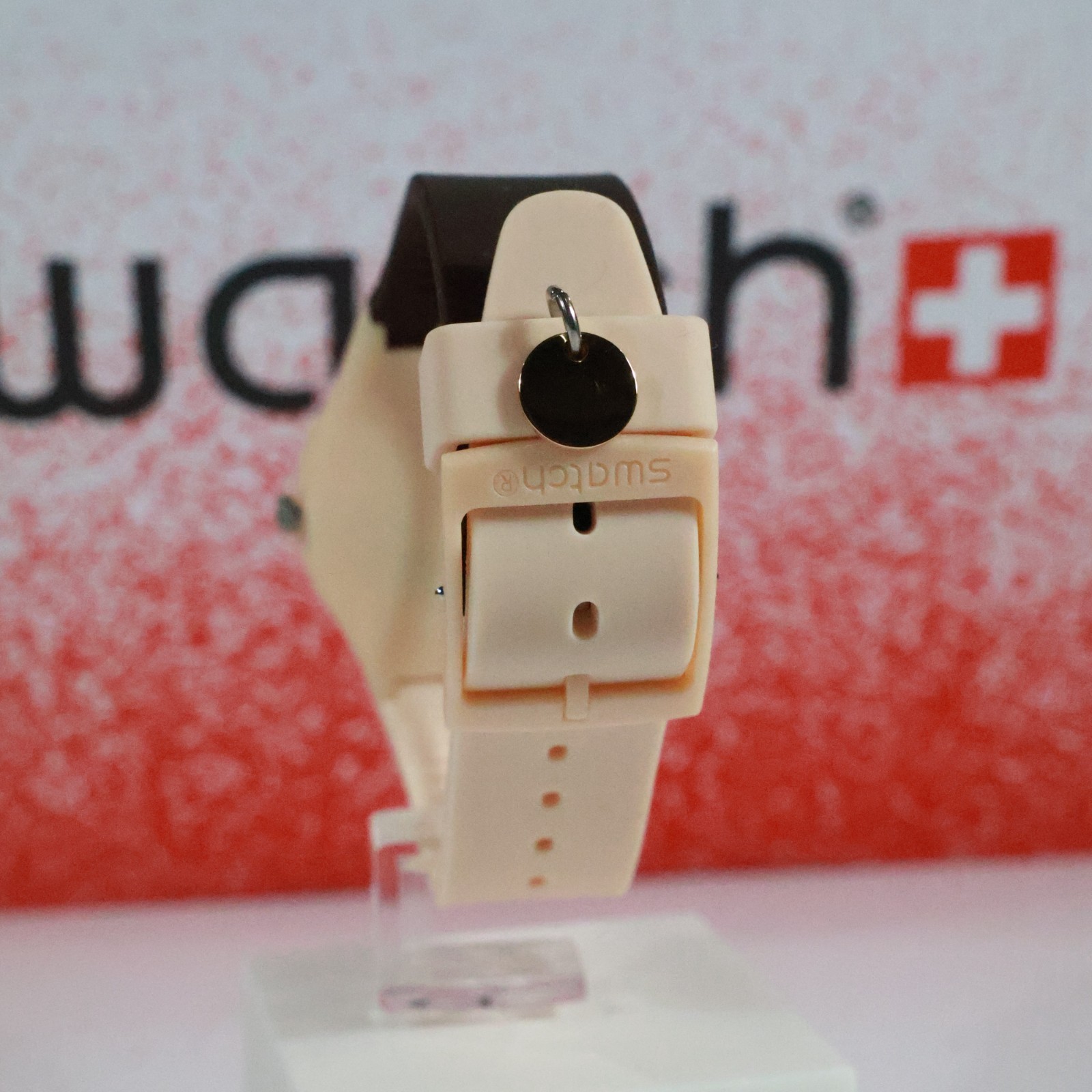Swatch Swiss Made Love Folk CARLITO PUPPY WATCH GT109 Dark Brown Beige 34MM