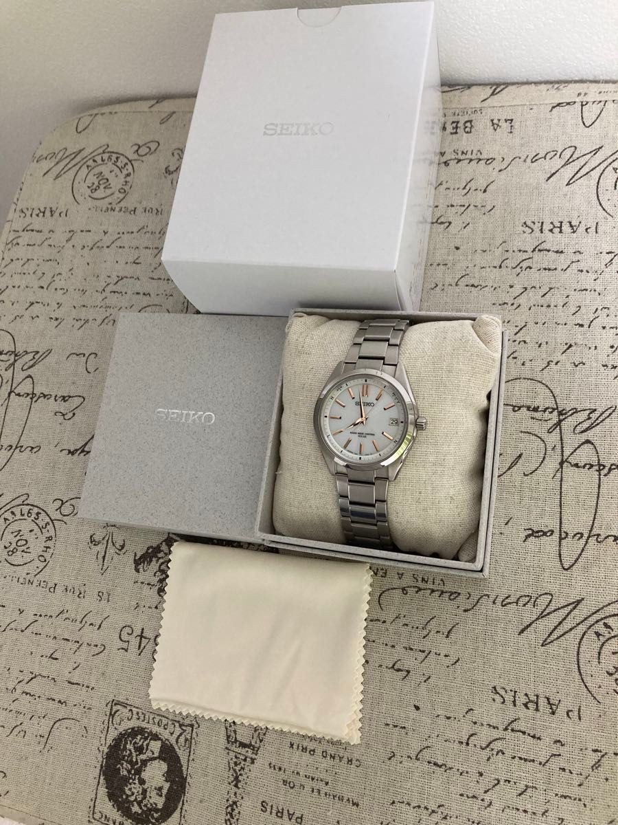 Seiko Brightz SAGZ085 Solar Radio Controlled Blue Dial Titanium Watch Japan