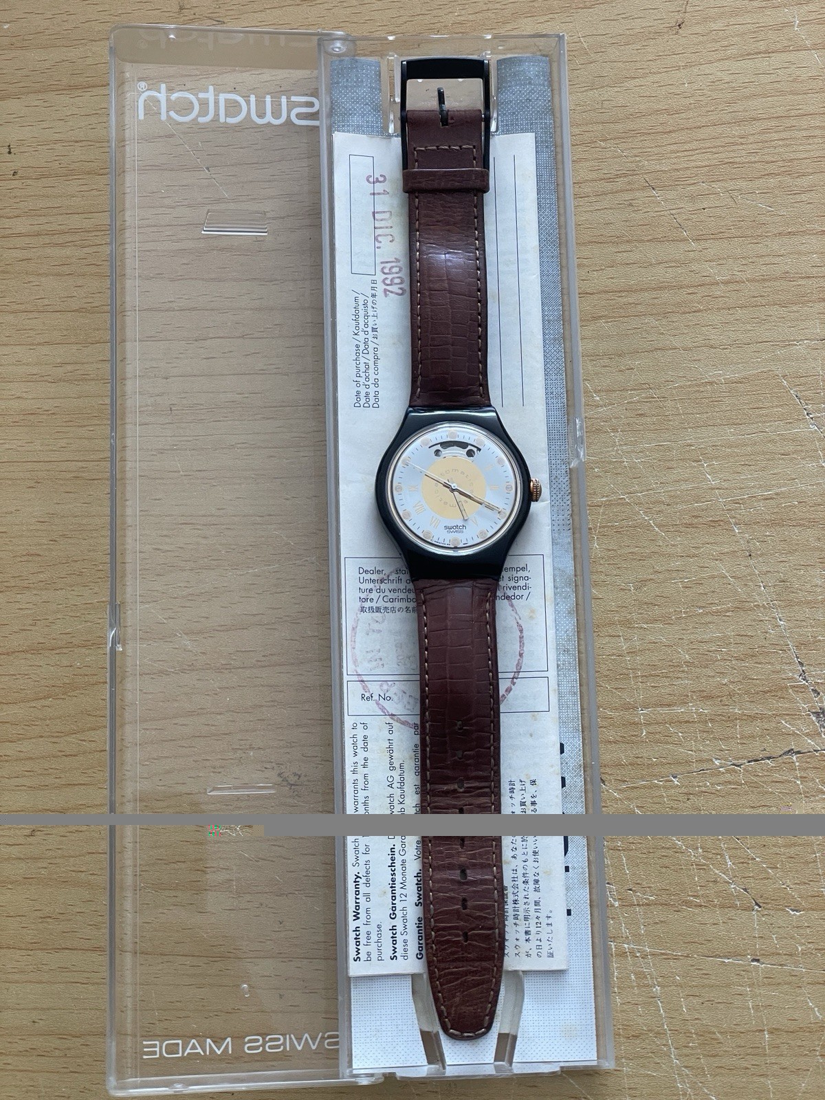 Swatch Swiss AG 1991 37mm Watch Full Set Original Mechanical Automatic Watch