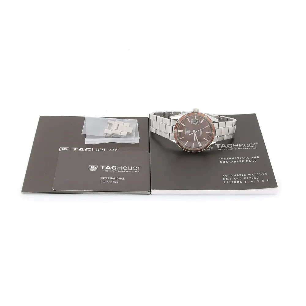 TAG Heuer Carrera WV211N-0 Calibre 5 Automatic Brown Dial Men’s Watch Papers