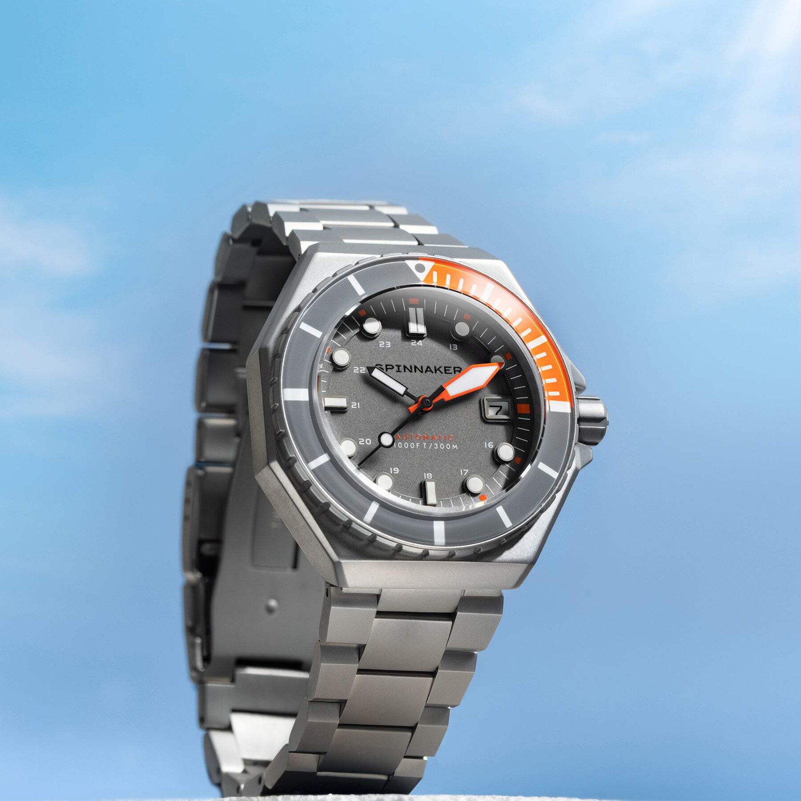 Spinnaker Dumas Gray Dial / Orange / Stainless Steel | Gray Dial 44mm Japanese A
