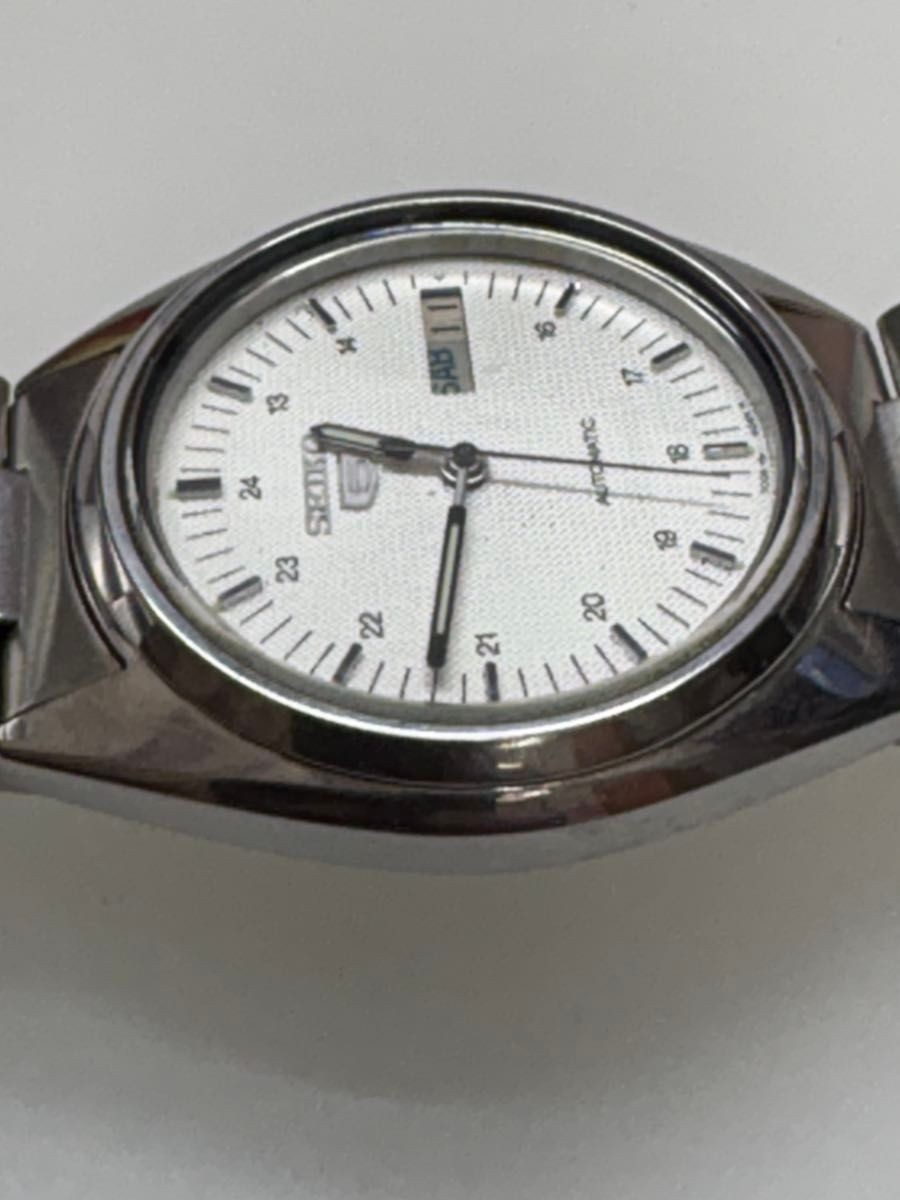 SEIKO 5 Automatic Men’s Watch White Dial 7009 3040 Used
