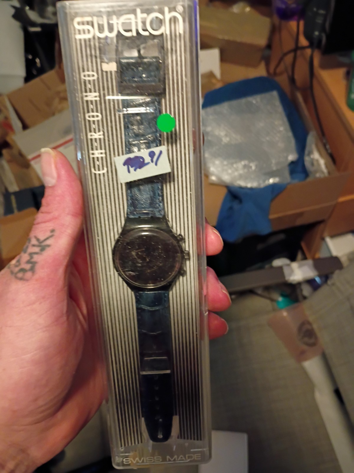 Swatch Moon Shadow SCB110 Chrono.Nuovo – Vintage Raro Collezione 1993