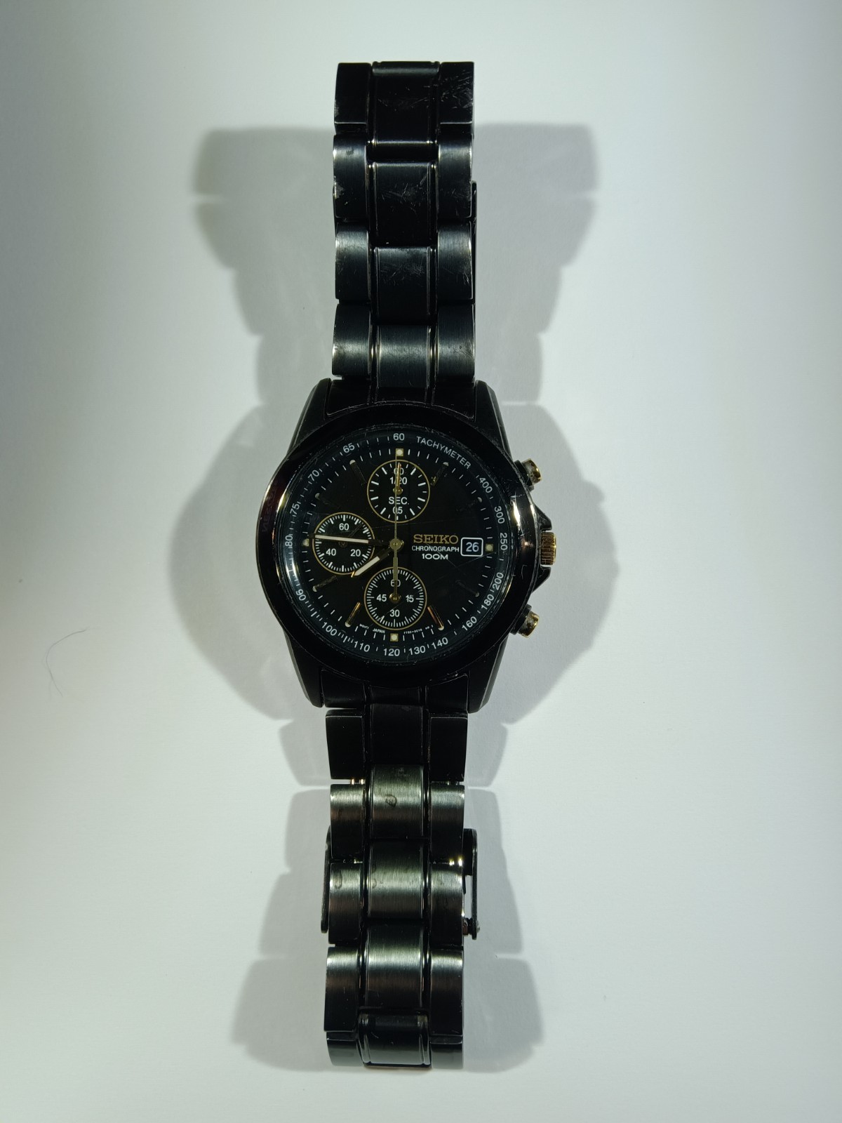 Seiko Quartz Chronograph Watch, Ref 7T92-:0CW0 (Caliber/Movement 7T92 or 7T92A)
