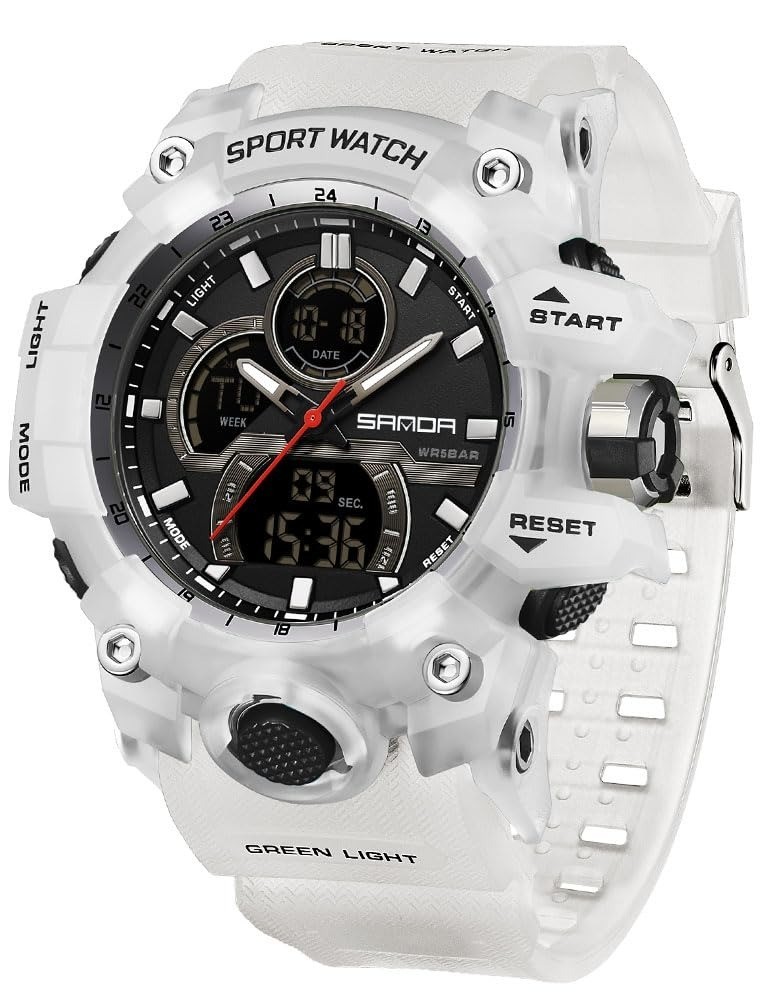 FANMIS Men’s Solar Powered Quartz Wrist Watch Analog Digital Sports