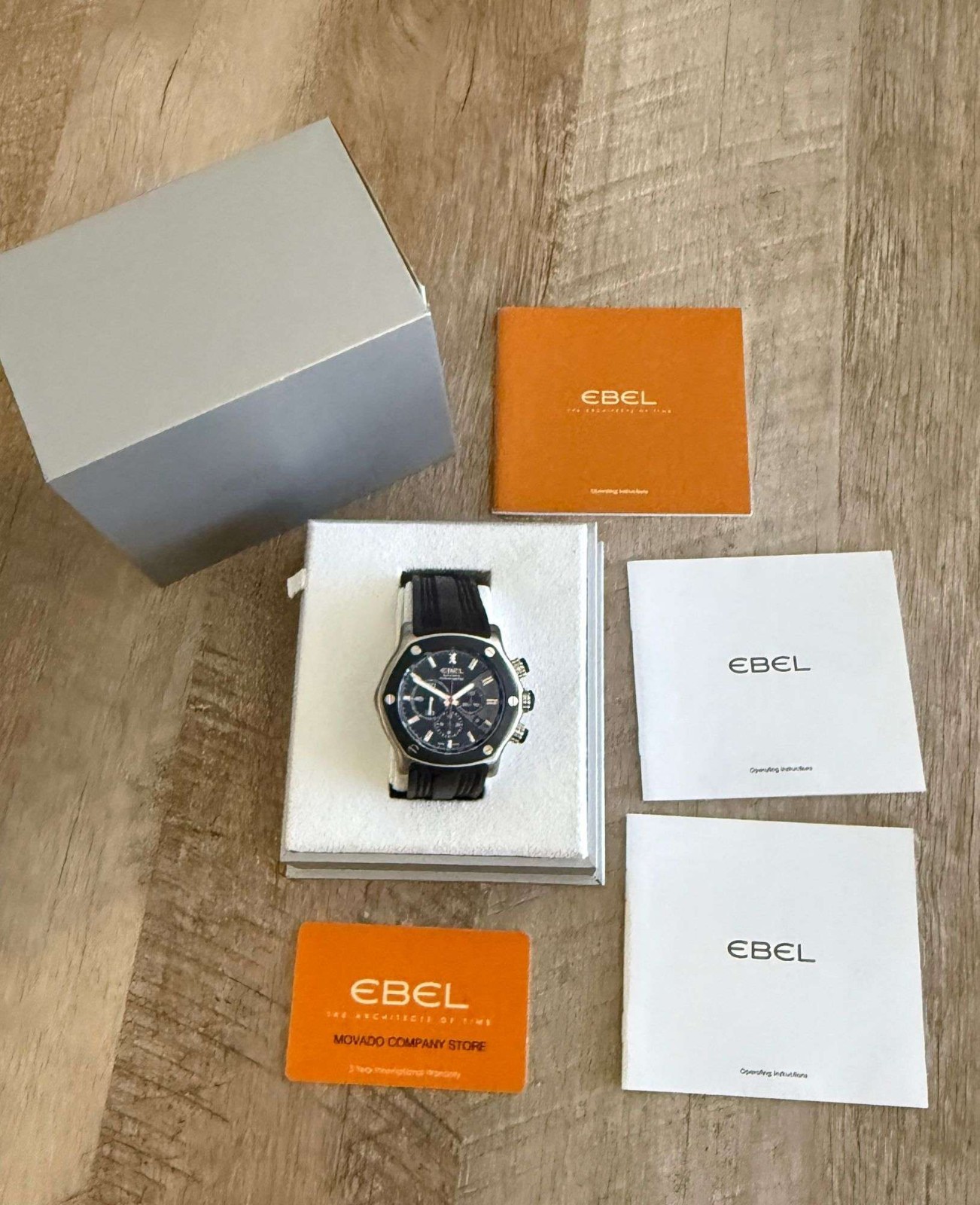 Ebel 1911 Tekton Stainless Steel 48mm, Excellent condition with box and papers