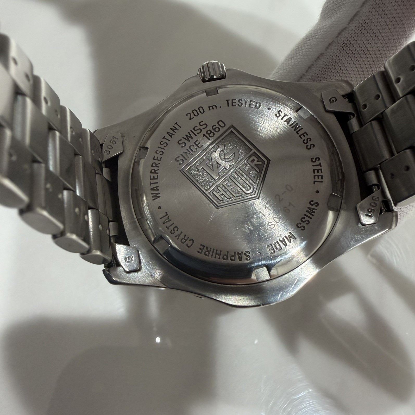 TAG Heuer 2000 Professional WK1112-0 Quartz Silver Dial 38mm Swiss Watch