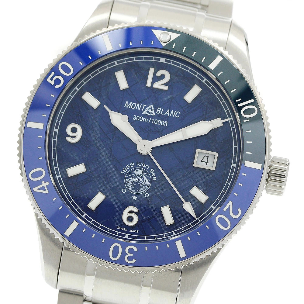 Montblanc 1858 Iced Sea 129369 Automatic 42mm Box Papers Blue Men’s Watch