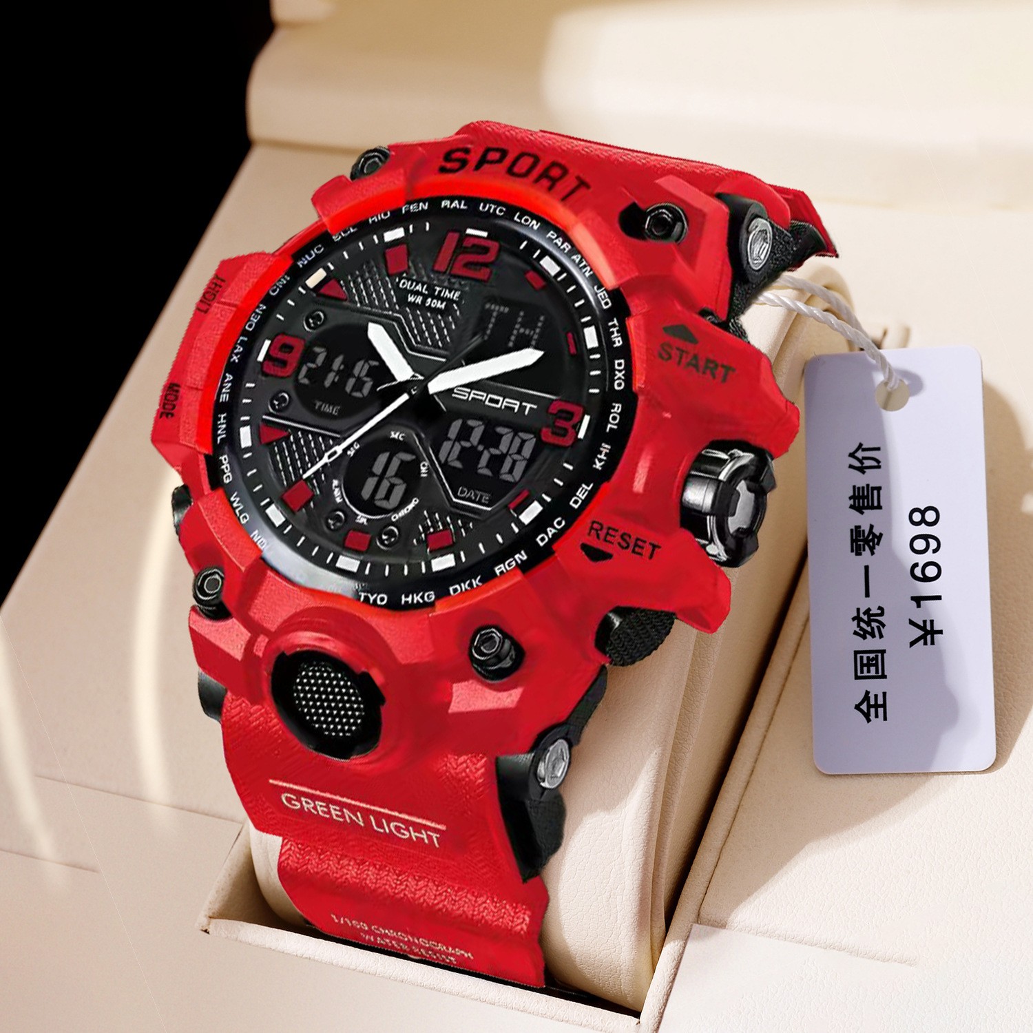 Men’s Digital Sports Watch LED Luminous Waterproof Electronic Watch for Students