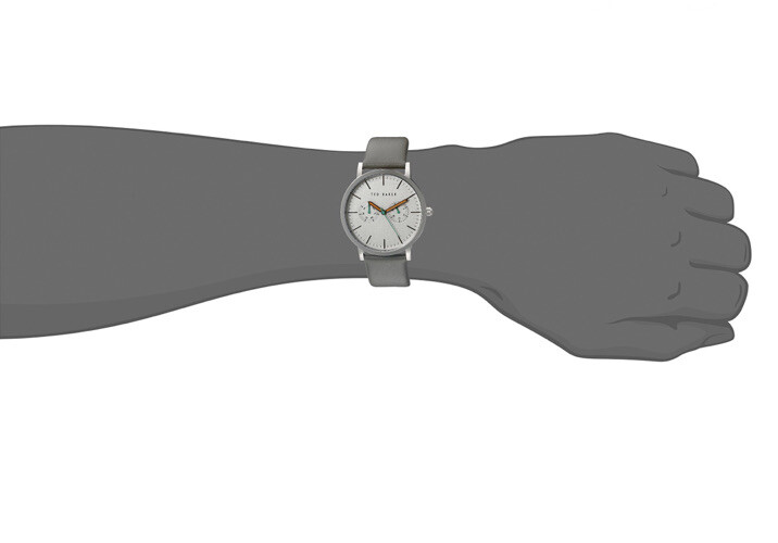 RARE Ted Baker Watch TE1093 Men’s Round Leather Strap Water Resistant 10009291