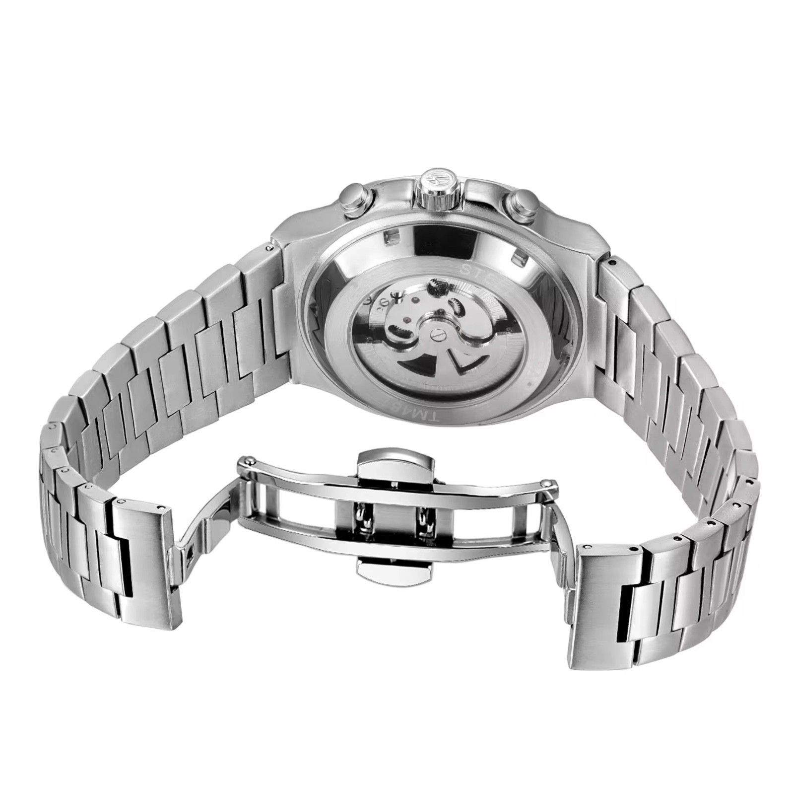 FORSINING Brand Tourbillon Men’s Automatic Mechanical Stainless Steel Band Watch