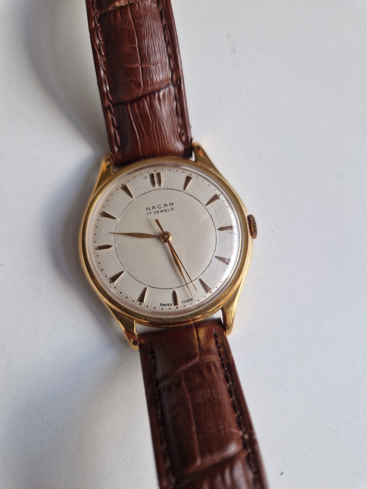 NACAR, 17 jewels, manual wind, AS/Adolph Schild/ 1430, 37 mm, Swiss 1970