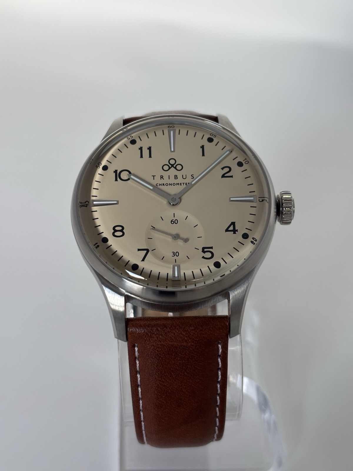 Tribus TRI-01 Small Second COSC Men’s Automatic Watch – Cream