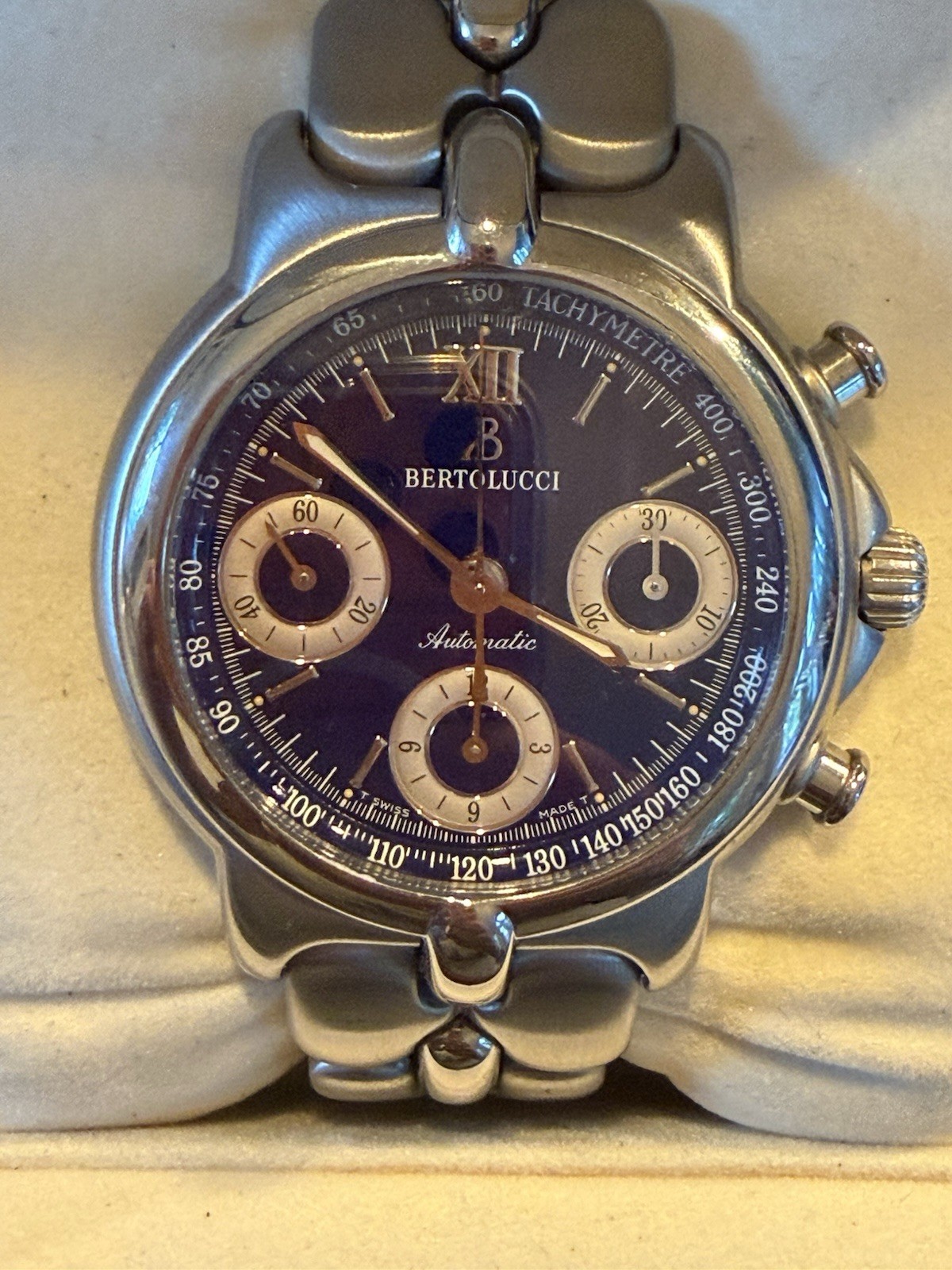 Bertolucci Mens Stainless Steel Chronograph – Pristine Condition