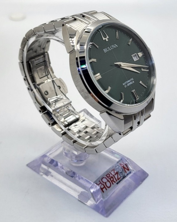 Bulova – Sutton, Green Dial Stainless Men’s Automatic Watch 96B424