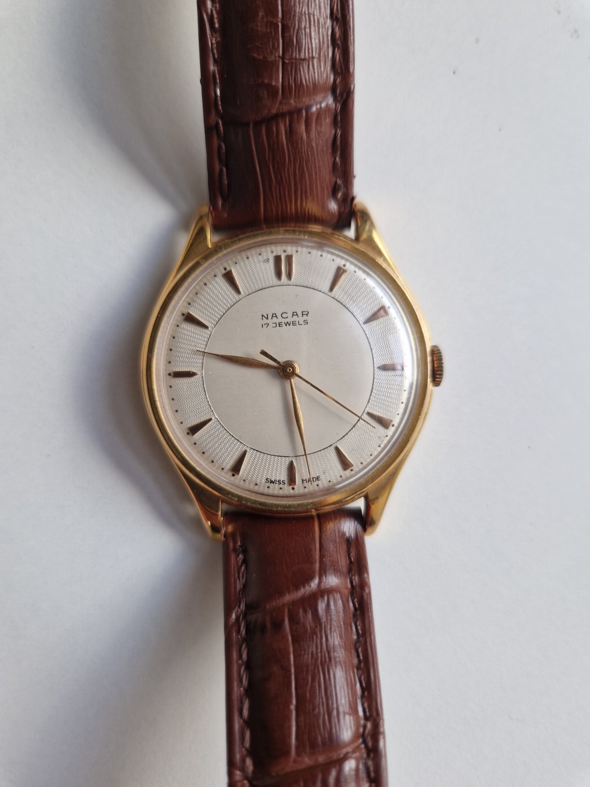 NACAR, 17 jewels, manual wind, AS/Adolph Schild/ 1430, 37 mm, Swiss 1970