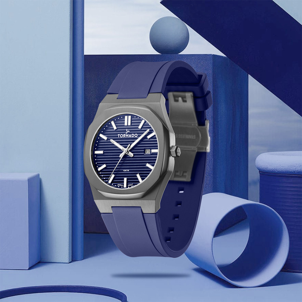 Tornado Spectra Men’s Analog Watch | Blue Dial, 40mm, 100 m (10 ATM)