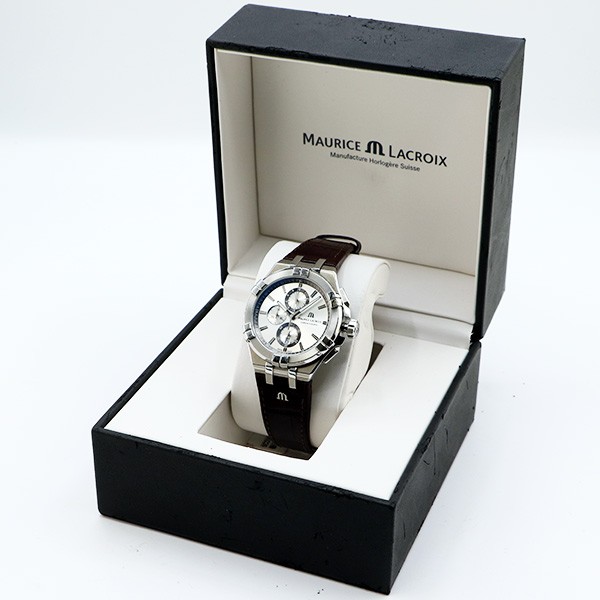 Maurice Lacroix Aikon Chronograph AI1018 Automatic Watch 45mm Silver Dial