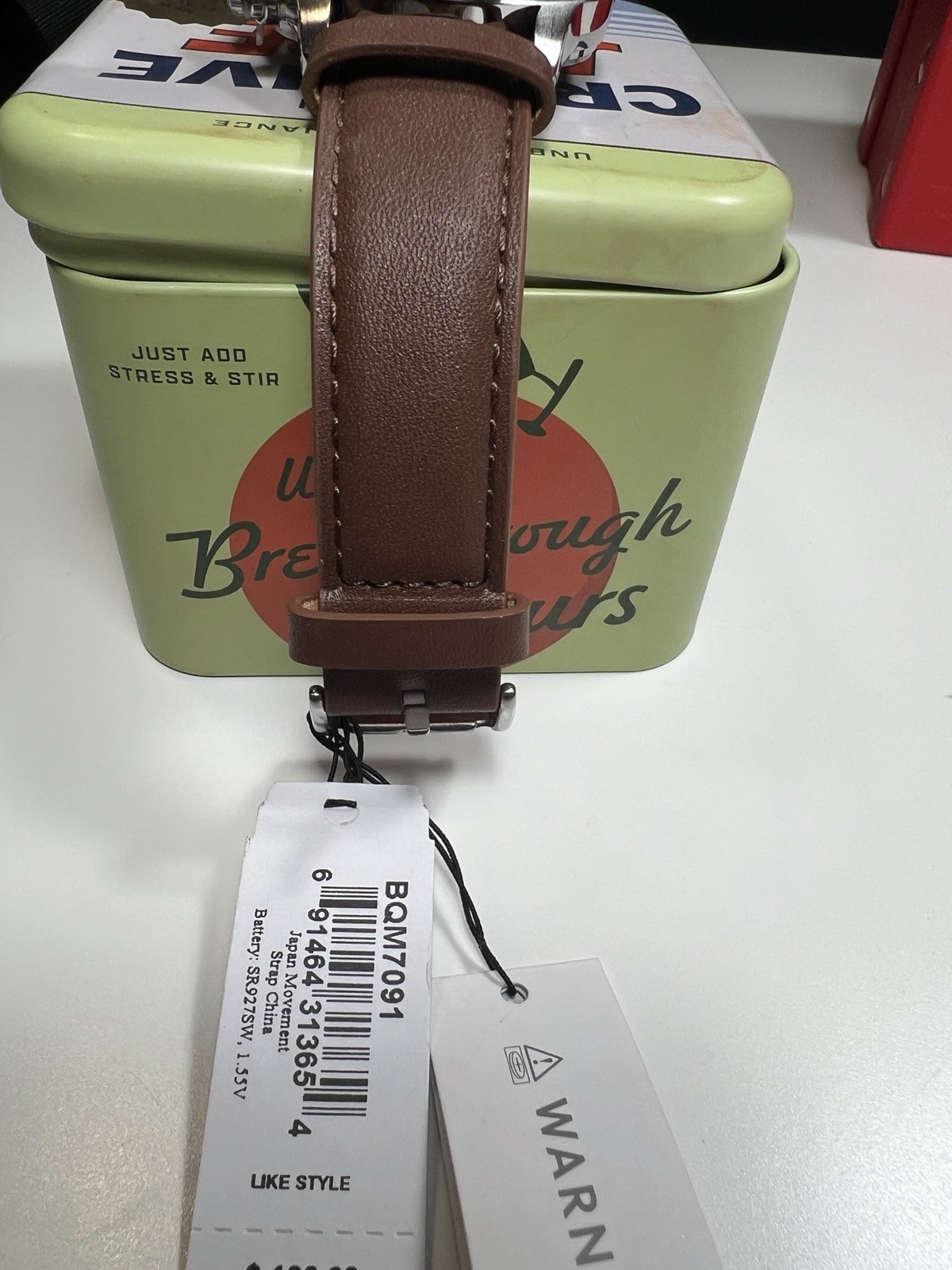 Fossil Bennett Men’s 45mm Multifunction Watch Black Dial Brown Leather BQM7091