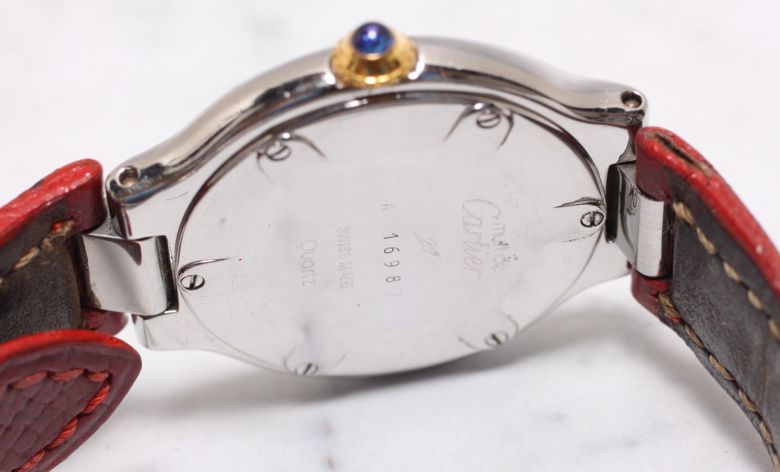 Vintage *EXC+5 w/ Box* Cartier Must de 21 28mm Women’s Quartz Watch From JAPAN